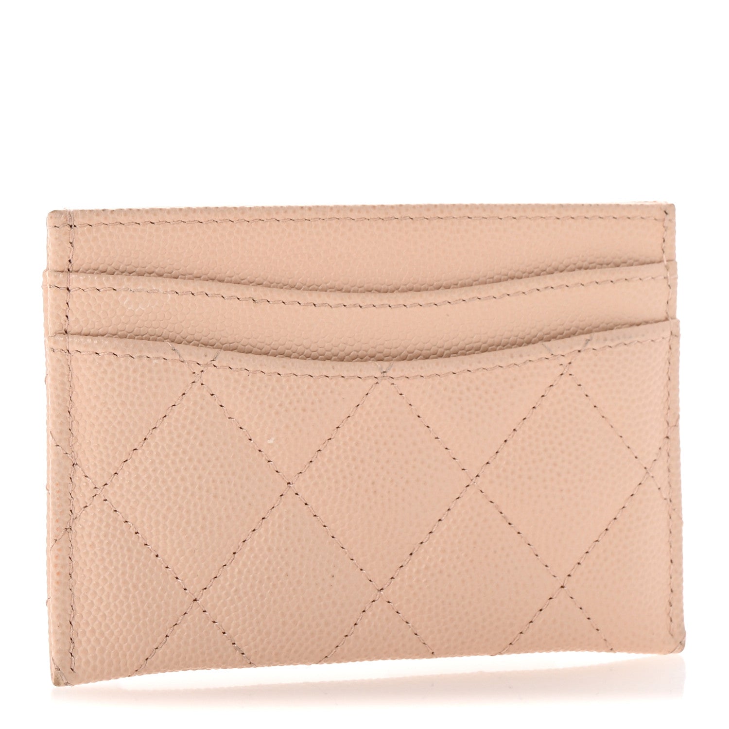 Chanel Caviar Quilted Card Holder Light Beige 3 of 10
