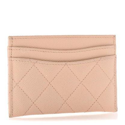 Chanel Caviar Quilted Card Holder Light Beige 3 of 10