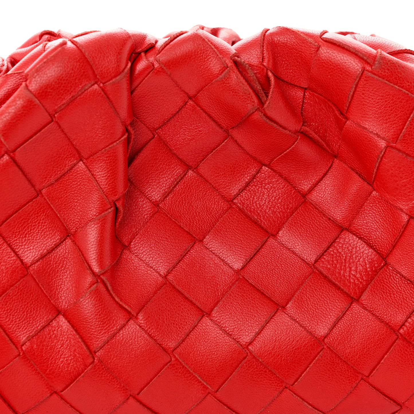Nappa Intrecciato The Mini Pouch Bright Red