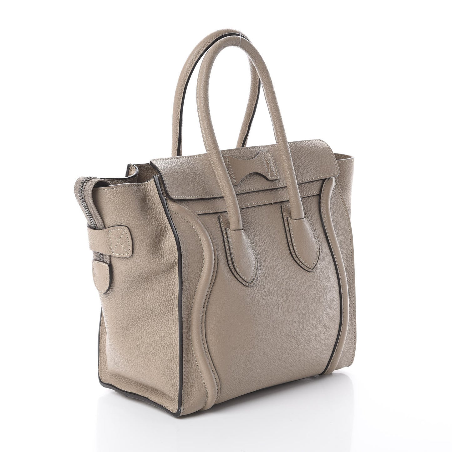 Drummed Calfskin Micro Luggage Dune