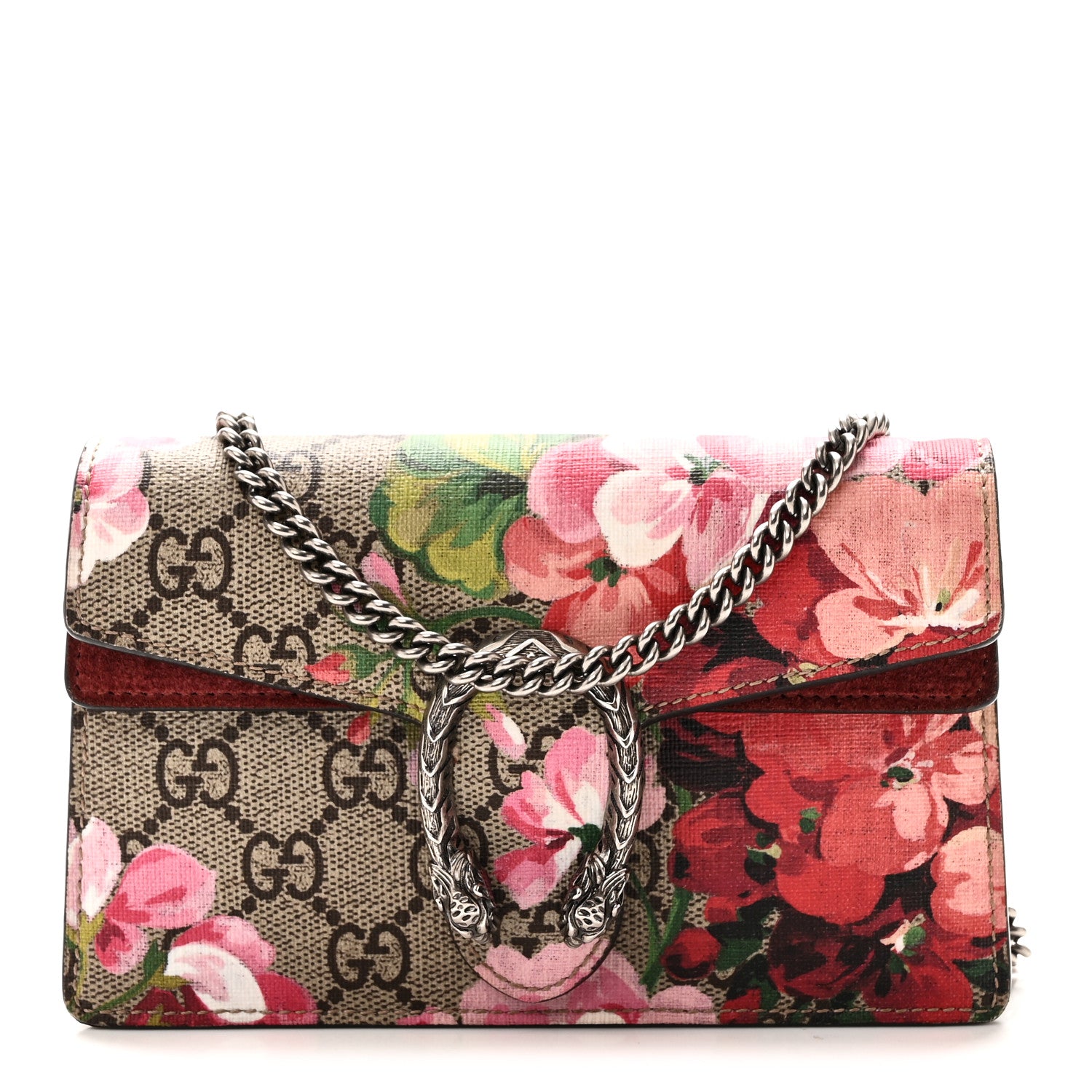 Gucci GG Supreme Monogram Blooms Super Mini Dionysus Shoulder Bag Beige Multicolor Dry Rose Beige Multicolor Dry Rose 1 of 9