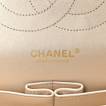 Chanel Metallic Lambskin Quilted Jumbo Double Flap Gold 6 of 11