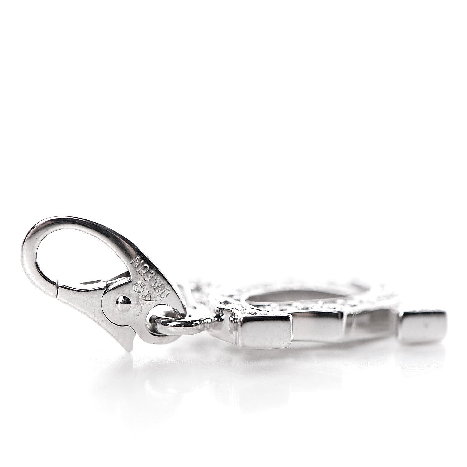 Cartier 18K White Gold Diamond Logo Charm 4 of 4