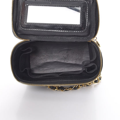 Chanel Patent CC Vanity Cosmetic Case Black 6 of 13