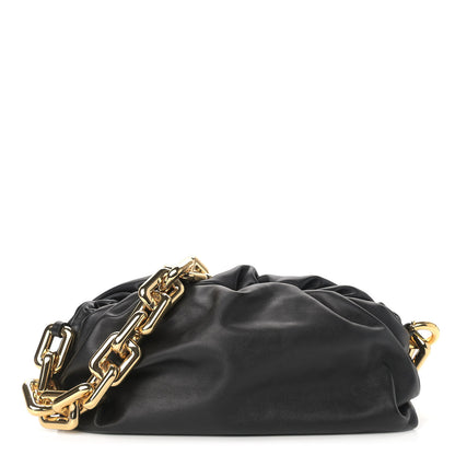 Bottega Veneta Calfskin The Pouch Chain Black 1 of 8