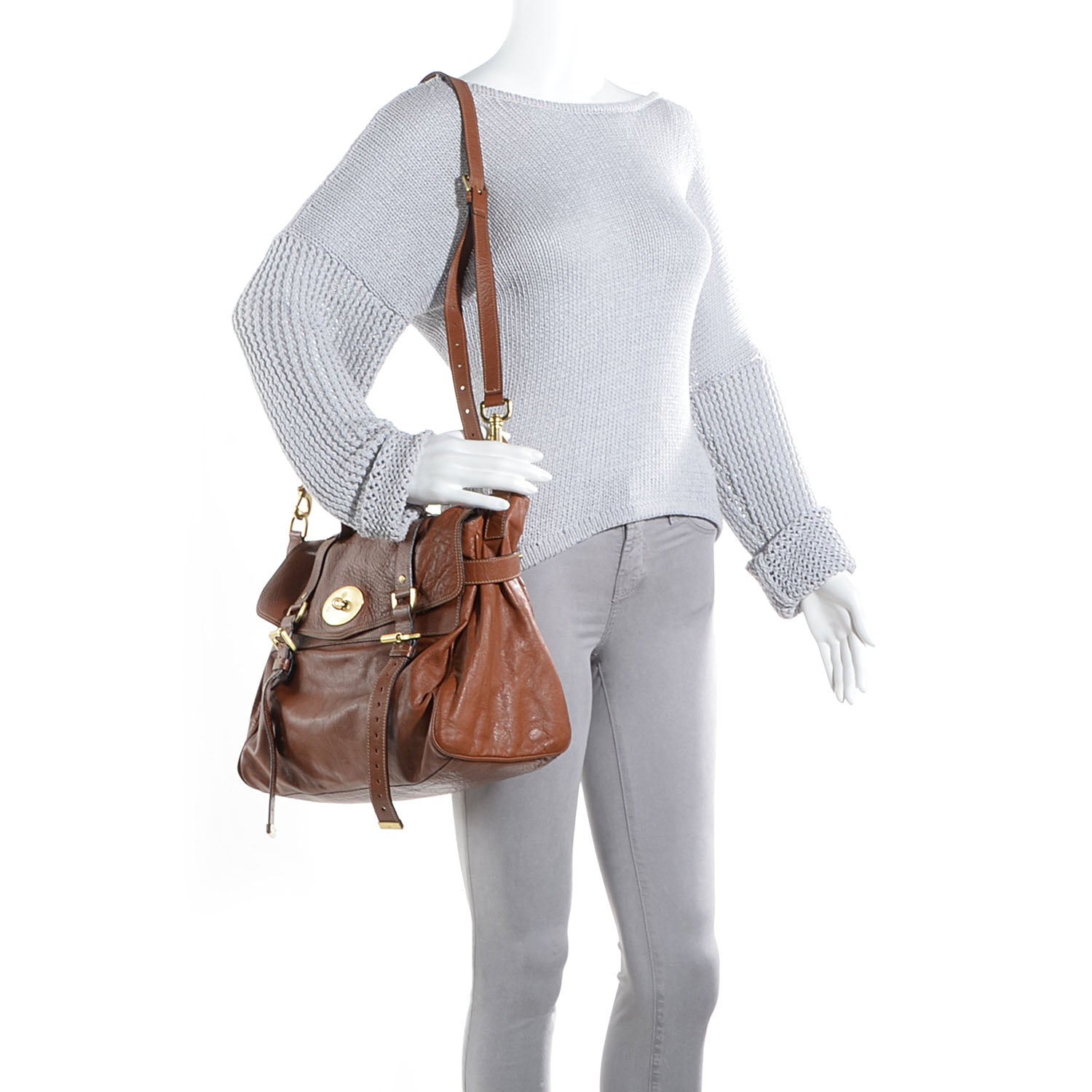 Mulberry Soft Buffalo Leather Oversized Alexa Oak 2 of 13