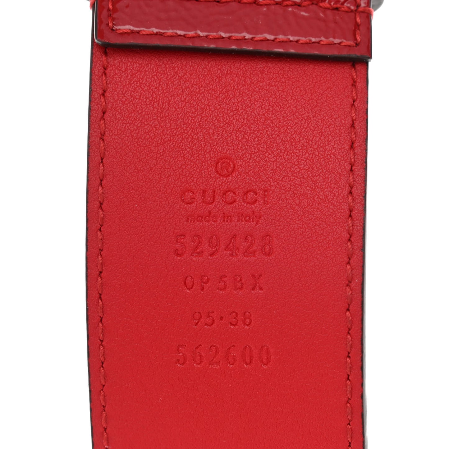 Patent Rubber Game Patch Logo Belt Bag 95 38 Hibiscus Red