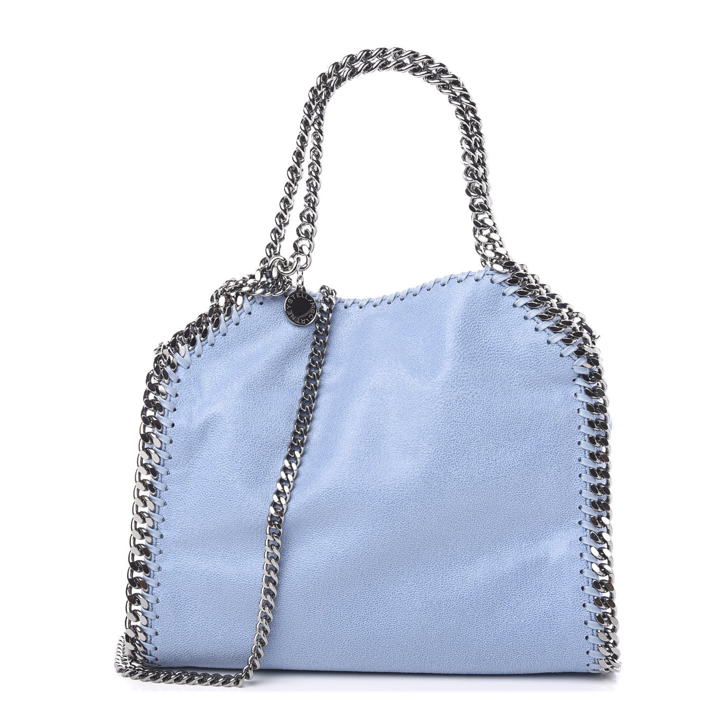 Shaggy Deer Mini Falabella Fold Over Tote Light Blue