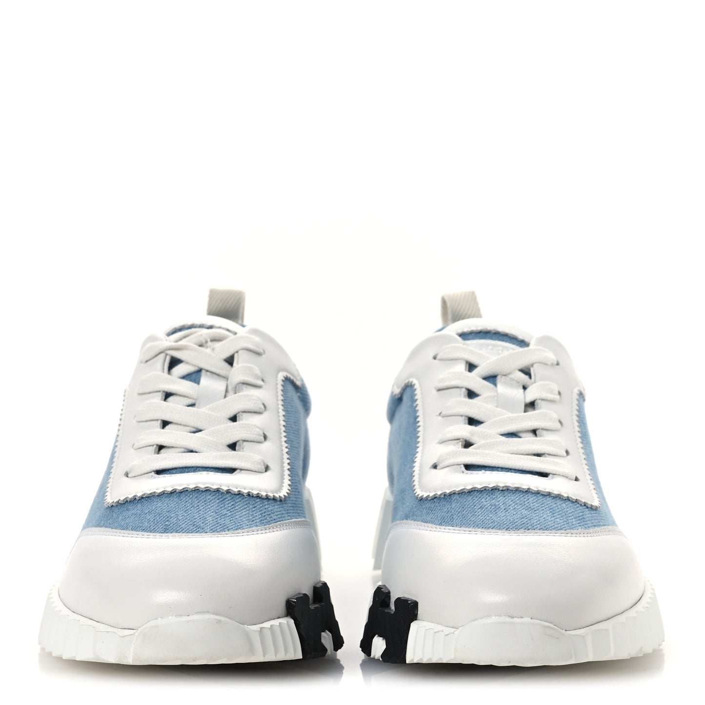 Denim Calfskin Bouncing Sneakers 40 Bleu Clair White