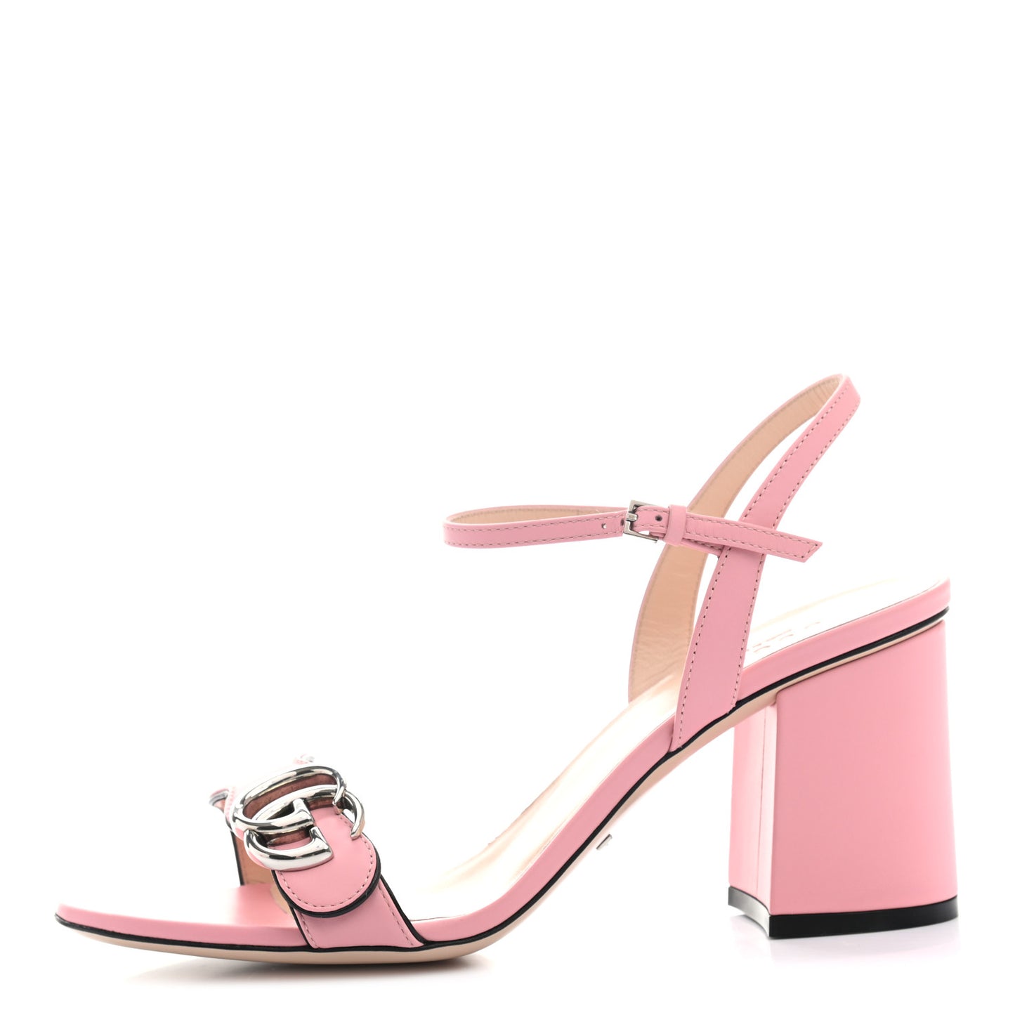 Lifford Calfskin GG Marmont Ankle Wrap 75mm Sandals 38.5 Wild Rose