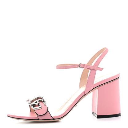 Gucci Lifford Calfskin GG Marmont Ankle Wrap 75mm Sandals 38.5 Wild Rose 1 of 7