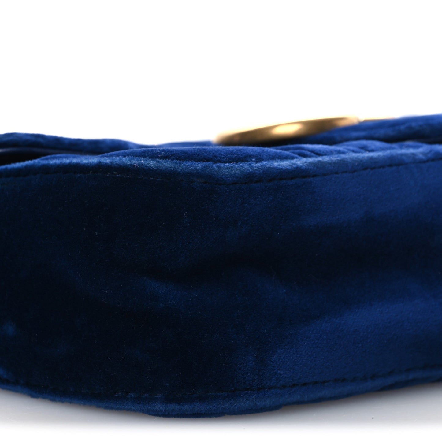 Velvet Matelasse Mini GG Marmont Shoulder Bag Cobalt Blue