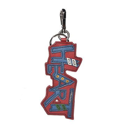 Prada Saffiano Heart Trick Key Ring 1 of 3