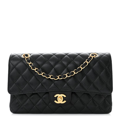 Chanel Caviar Quilted Medium Double Flap Black 1 of 11