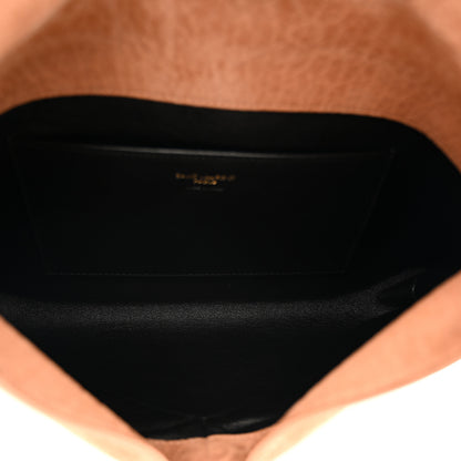 Saint Laurent Suede Large Cassandre Envelope Pouch Golden Leaf 5 of 7
