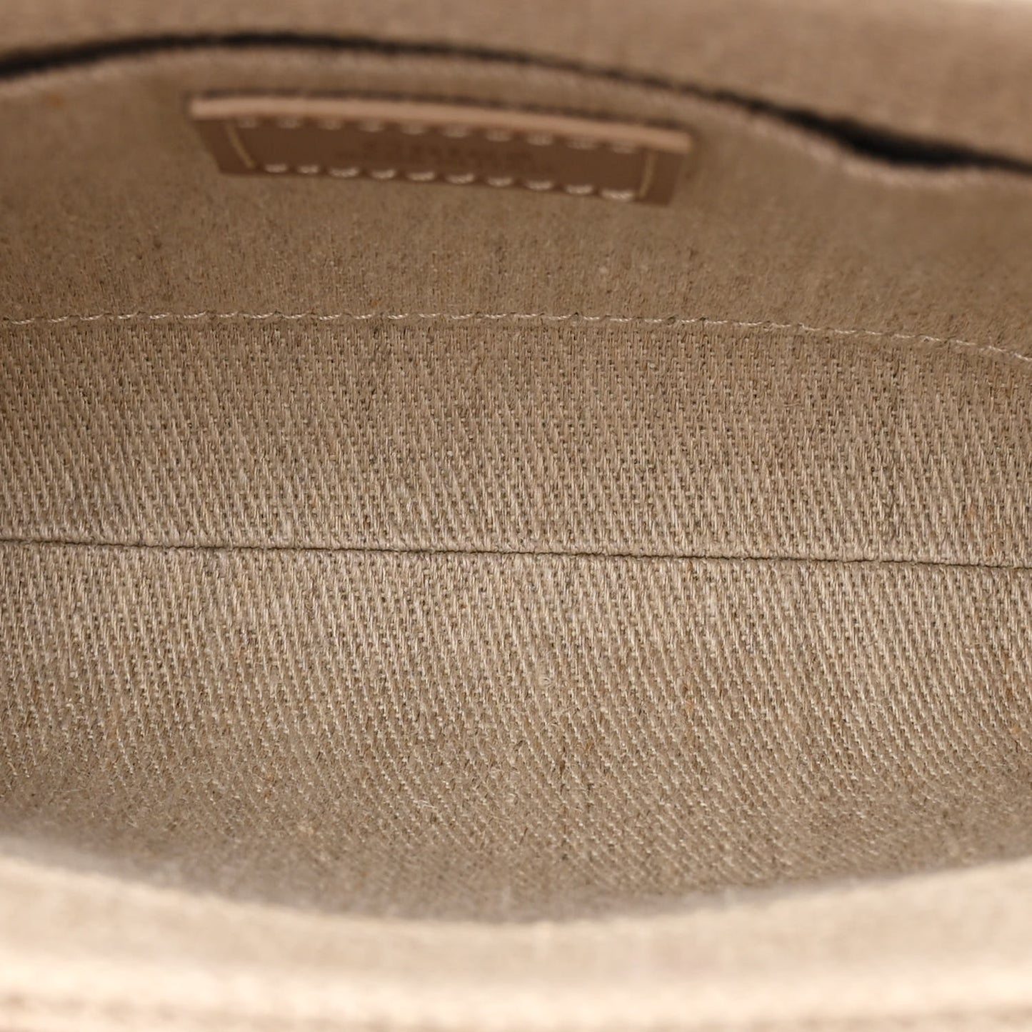 Linen Calfskin Mini Woody Ribbon Tote With Strap Blushy Beige