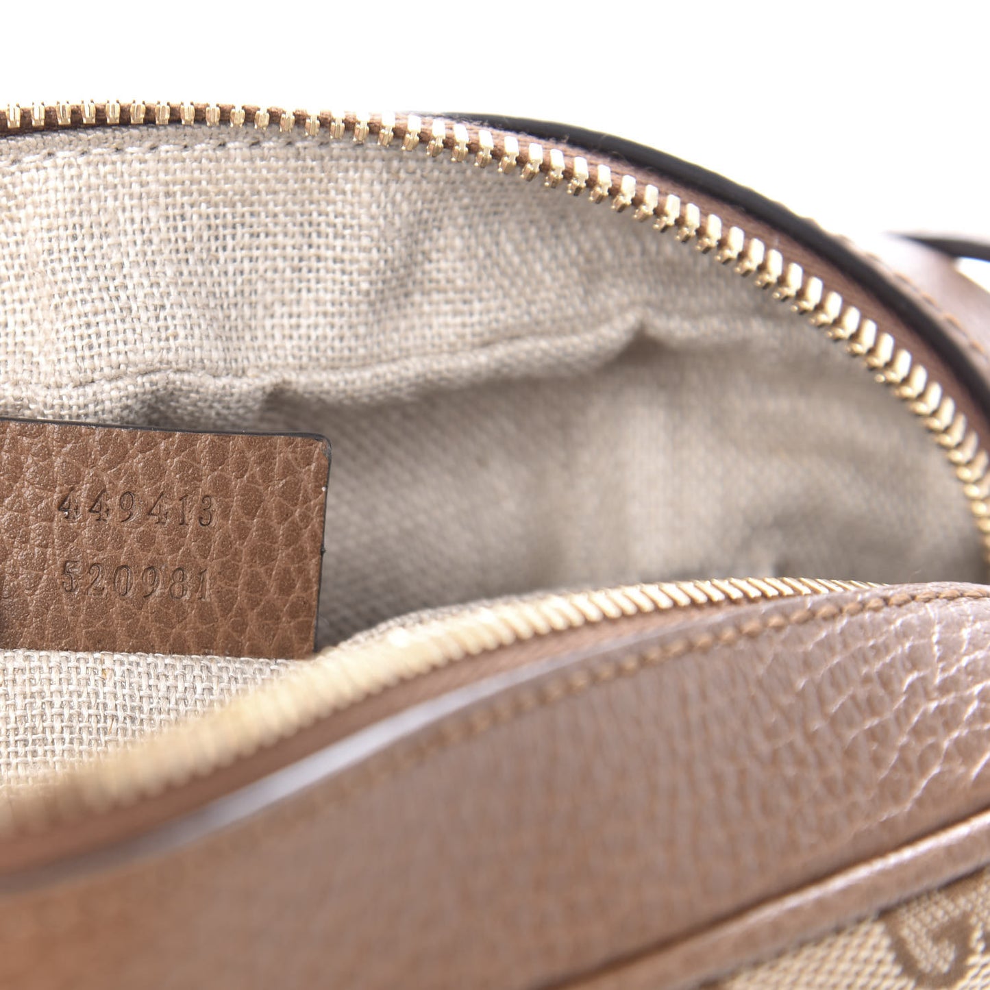 Monogram Mini Bree Messenger Bag Beige Tabacco