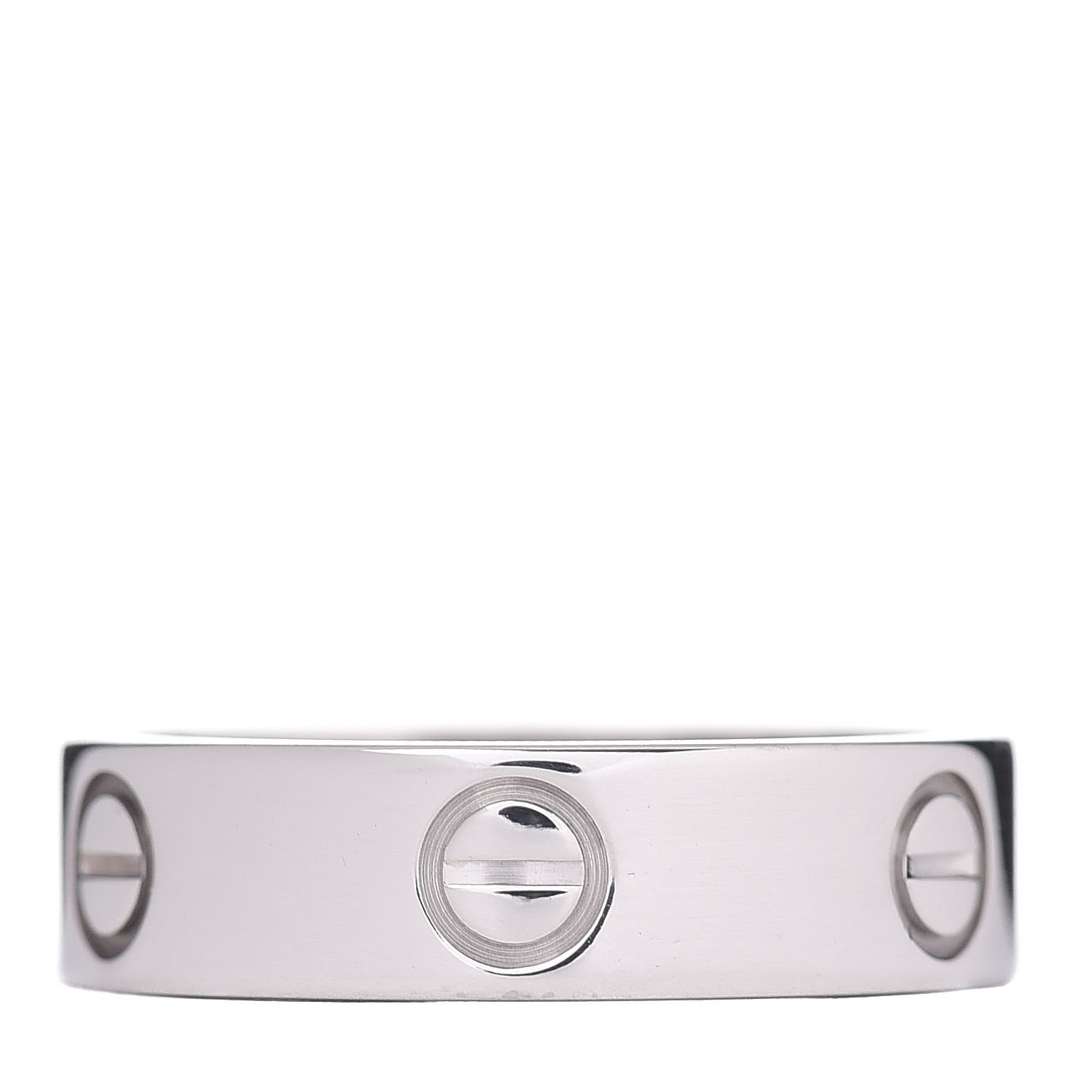 Cartier 18K White Gold 5.5mm LOVE Ring 56 7.5 1 of 4