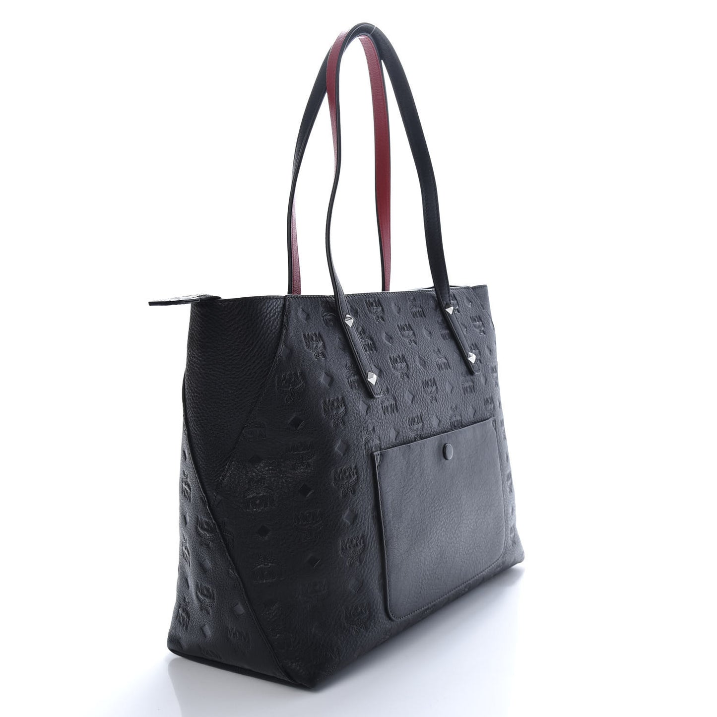 Calfskin Ottomar Monogram Medium Klara Shopper Tote Black