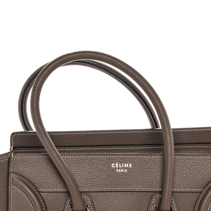 Celine Drummed Calfskin Micro Luggage Souris 8 of 8