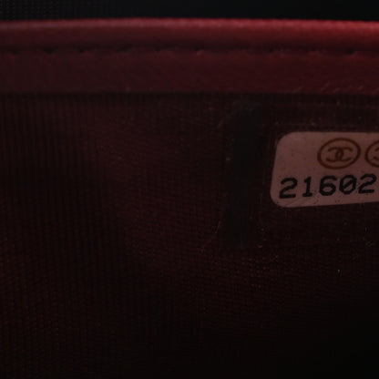 Chanel Lambskin Quilted Boy Flap Wallet Dark Red 8 of 8