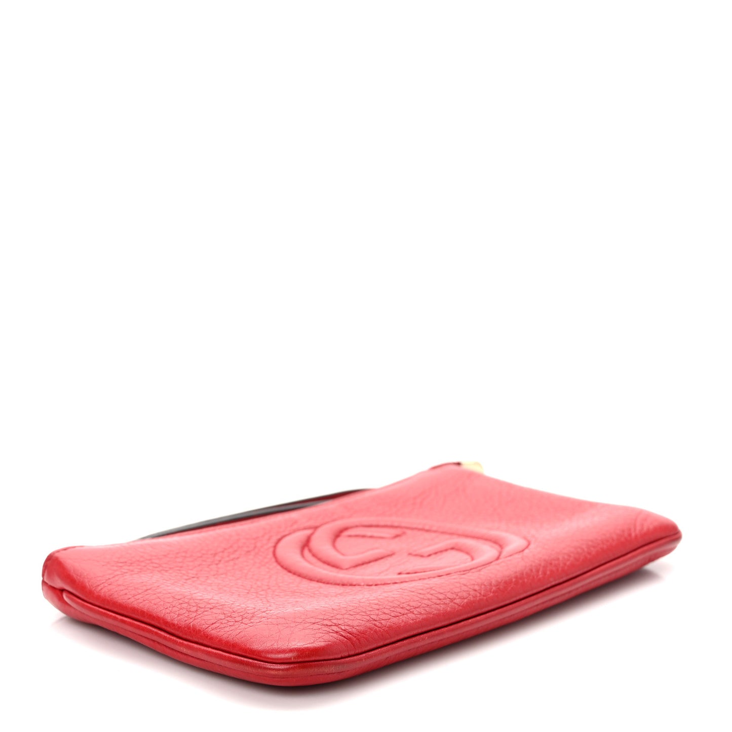 Pebbled Calfskin Soho Wristlet Vibrant Red