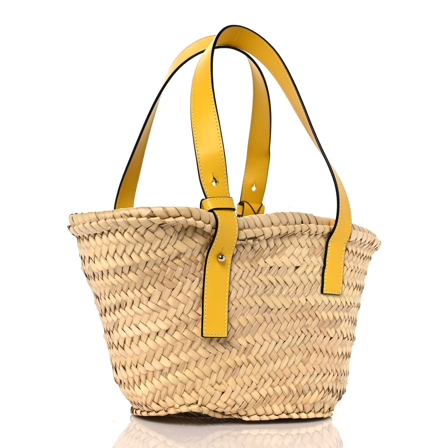 Loewe Raffia Basket Tote Bag Natural Yellow 3 of 9