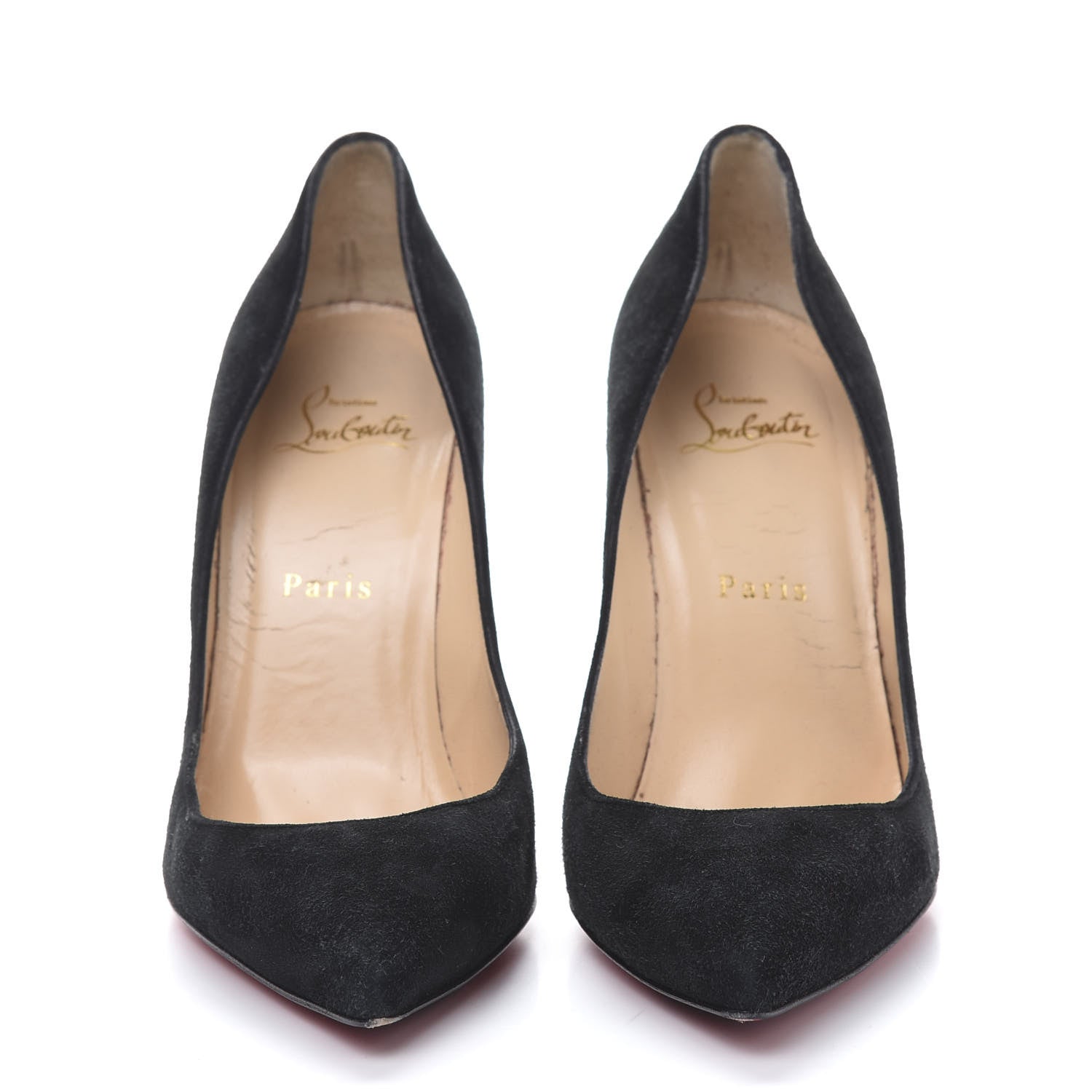 Christian Louboutin Suede Pigalle Follies 100 Pumps 37.5 Black 2 of 7