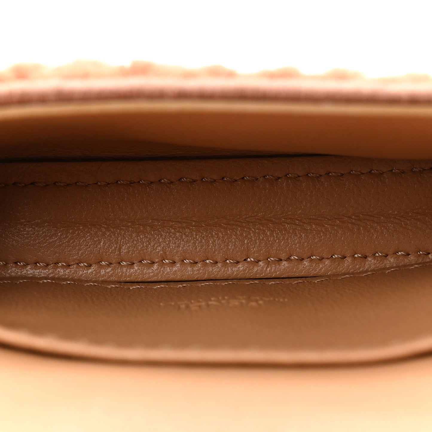Shearling Nano Maxi Buckle Baguette Charm Camel