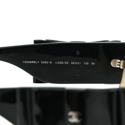 Chanel Acetate Patent CC Bow Sunglasses 5282-Q Beige Black 6 of 8