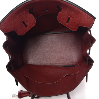 Hermes Taurillon Clemence Birkin 35 Rouge H 8 of 41