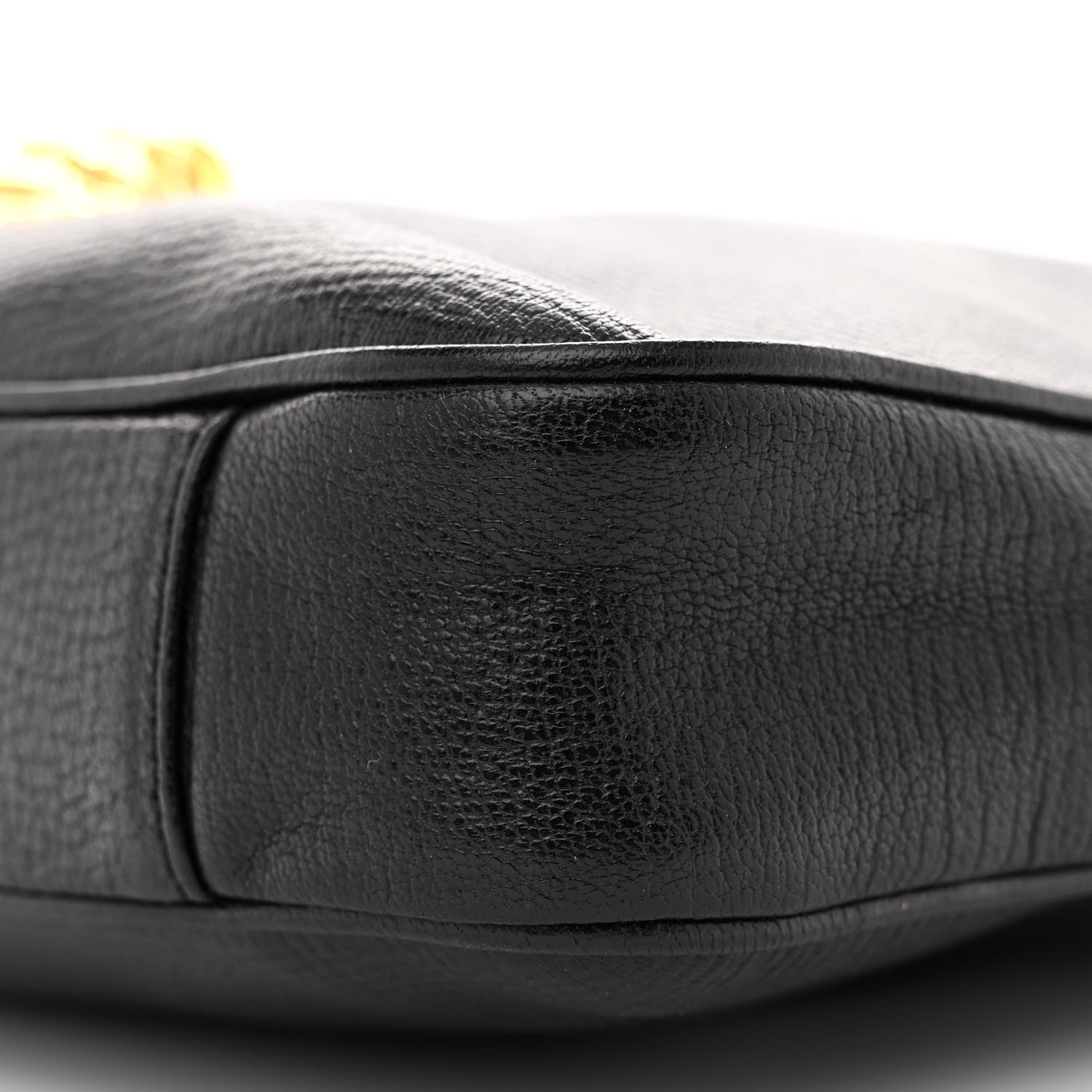 Versace Grained Calfskin Medusa Head Shoulder Bag Black 9 of 11