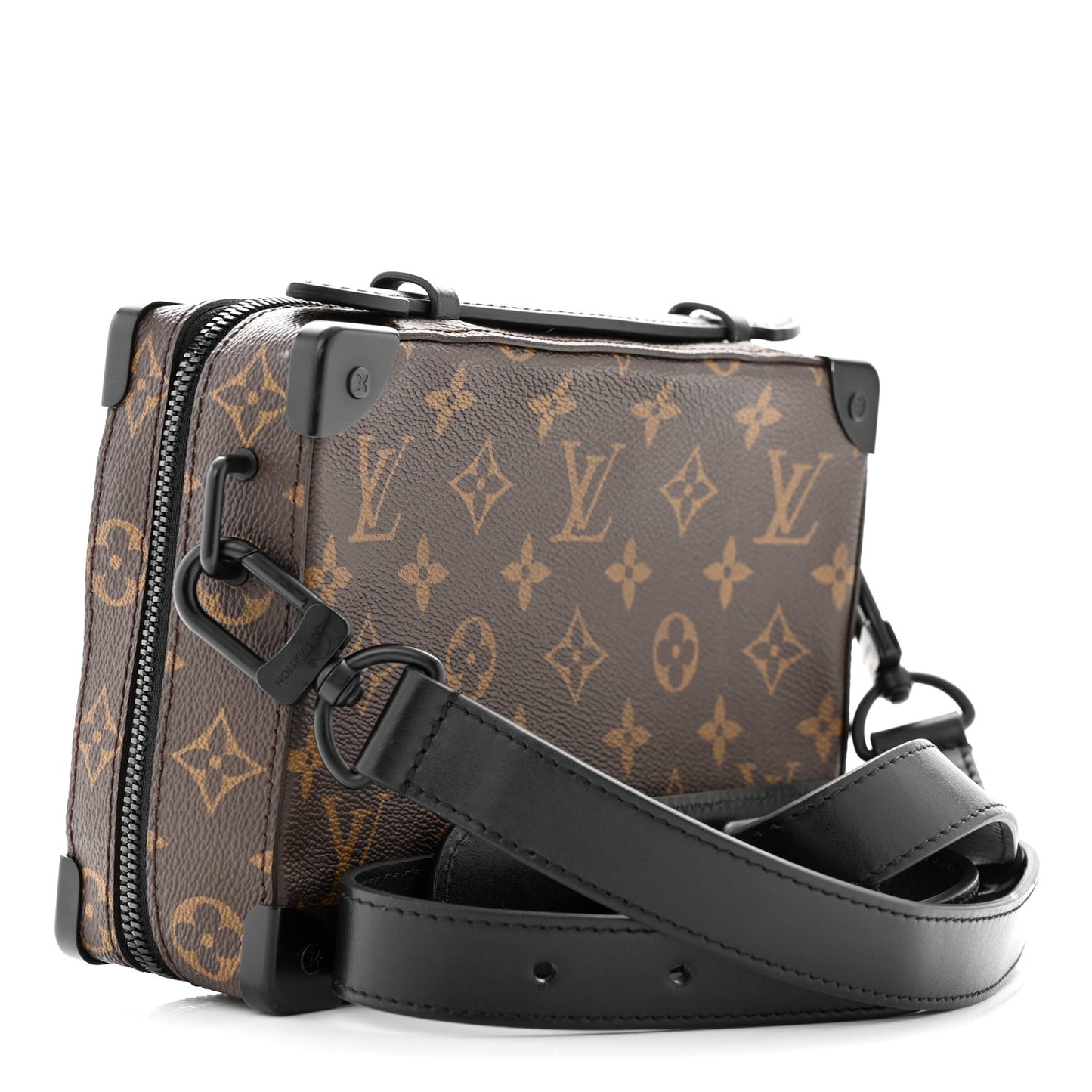 Monogram Macassar Handle Soft Trunk Black