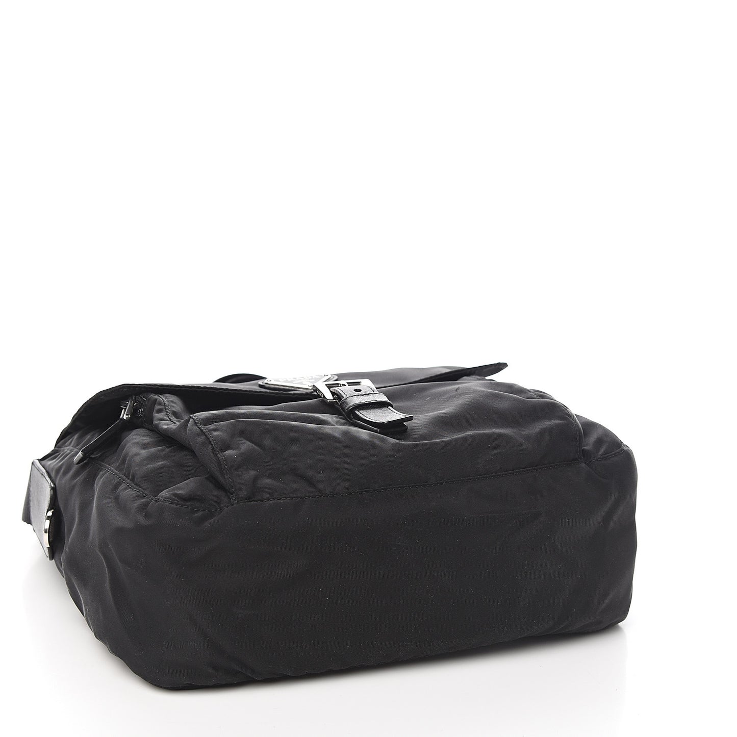 Tessuto Nylon Saffiano Messenger Bag Black