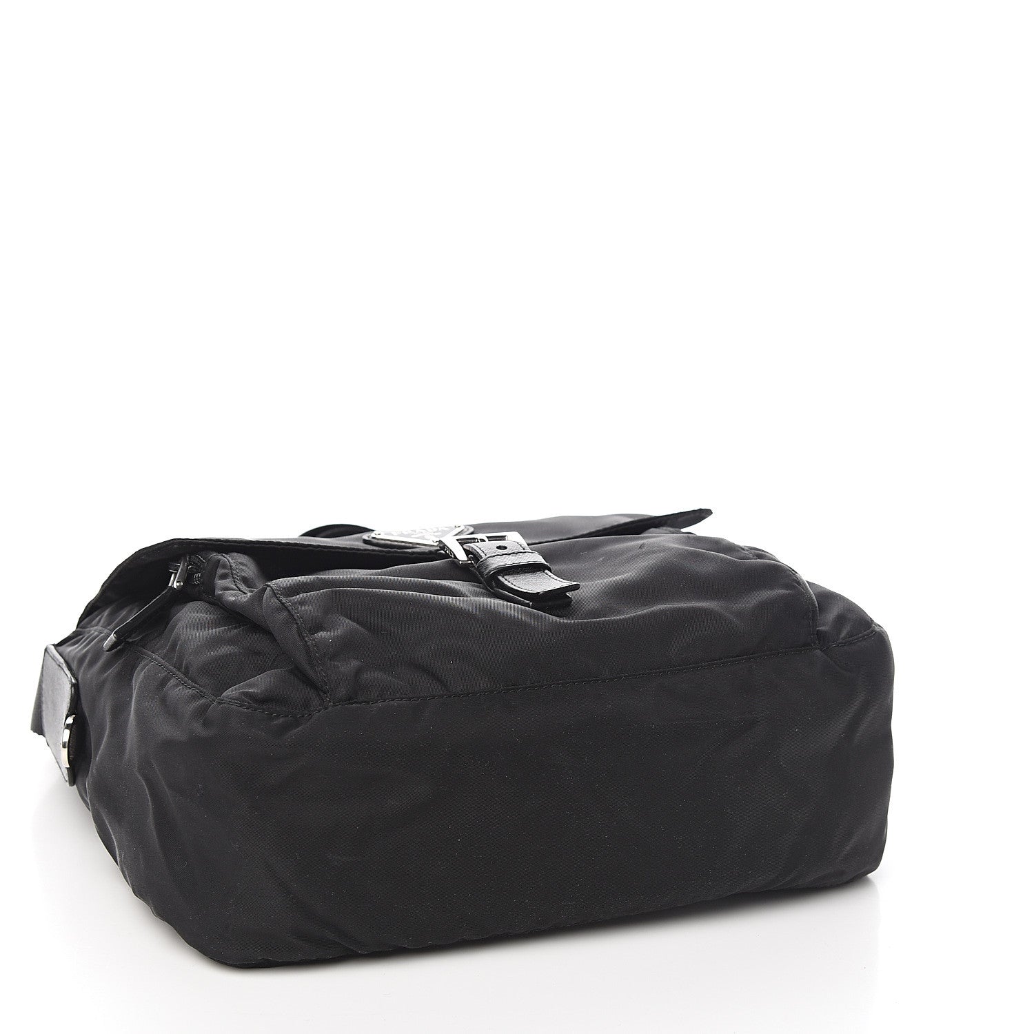 Prada Tessuto Nylon Saffiano Messenger Bag Black 3 of 9