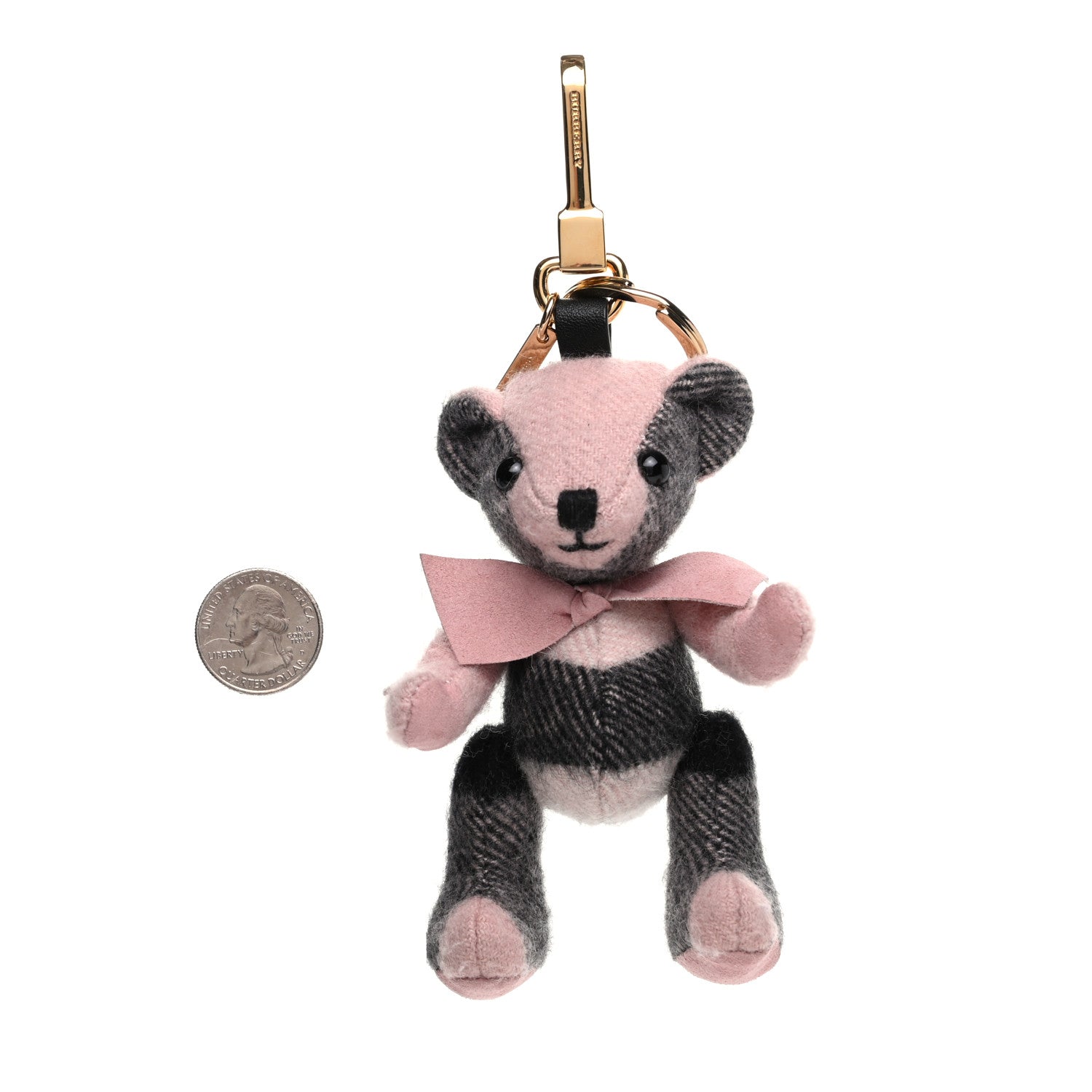 Burberry Cashmere House Check Thomas Bear Bag Charm Ash Rose 2 of 6