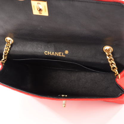 Chanel Jersey Quilted Small Single Flap Red 5 of 9
