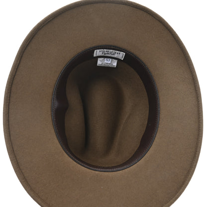 Hermes Felt Calfskin Fedora Hat 57 Brown 7 of 9