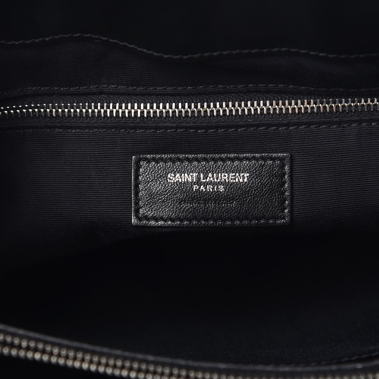 Saint Laurent Calfskin Y Quilted Monogram Large Loulou Shopper Black 6 of 14