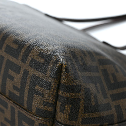Fendi Zucca Spalmati Small Roll Tote Tobacco Blue 10 of 10