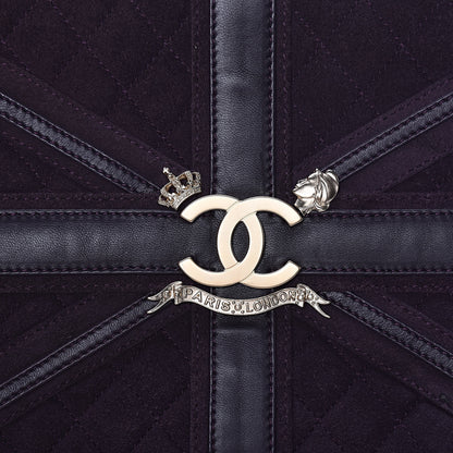 Chanel Suede Union Jack Shoulder Bag Purple 11 of 11