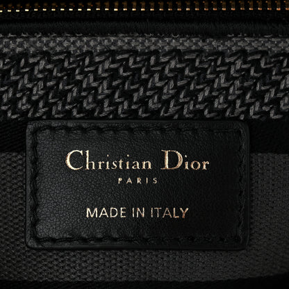 Christian Dior Canvas Medium Mizza Embroidered Lady D-Lite Grey Grey 6 of 10