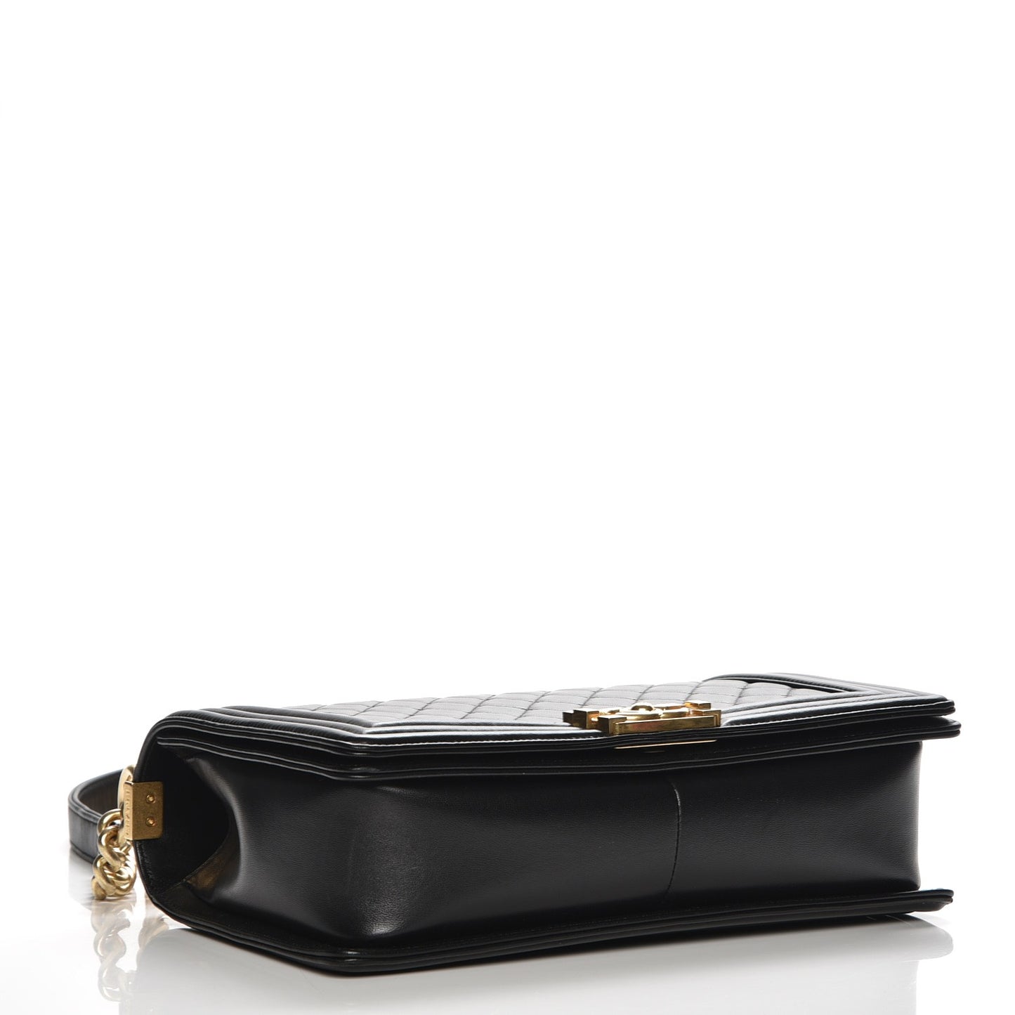 Lambskin Quilted New Medium Boy Flap Black