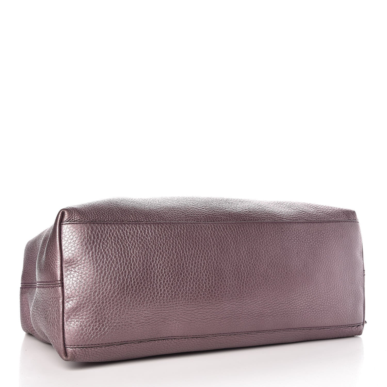 Gucci Metallic Pebbled Calfskin Medium Soho Chain Shoulder Bag Purple 4 of 7