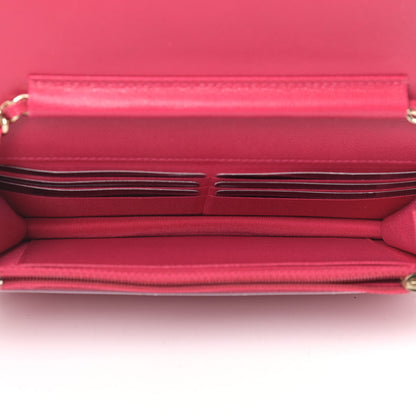 Chanel Caviar Quilted Boy Wallet On Chain WOC Fuchsia 4 of 12