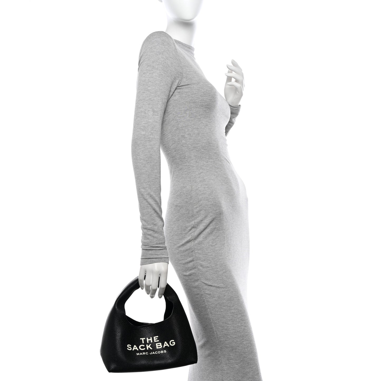 Grained Calfskin Mini The Sack Bag Black