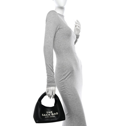 Marc Jacobs Grained Calfskin Mini The Sack Bag Black 2 of 12
