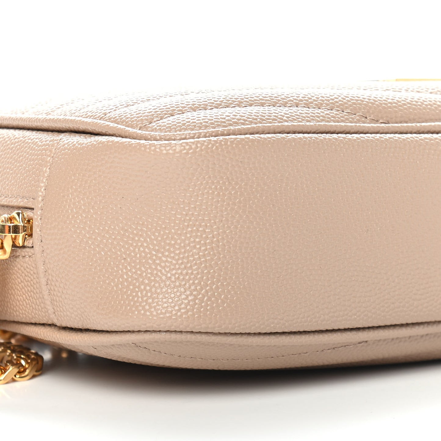 Grain De Poudre Matelasse Monogram Mini Lou Camera Bag Dark Beige