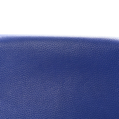 Celine Drummed Calfskin Suede Medium Trapeze Indigo 7 of 9