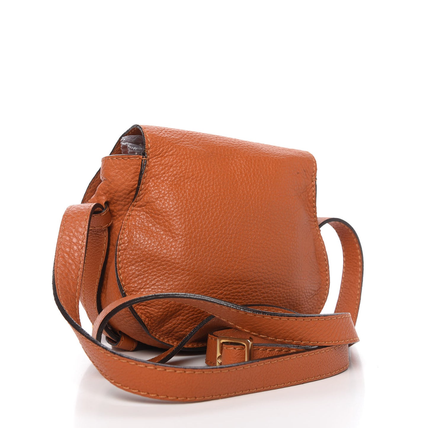 Calfskin Mini Marcie Round Crossbody Bag Tan